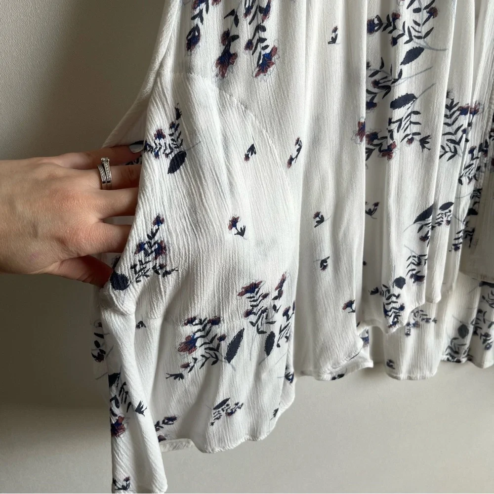 Free People Tree Swing White Floral Tunic Dress Size Medium